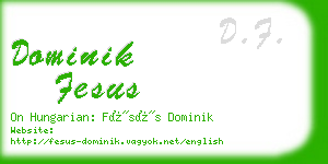 dominik fesus business card